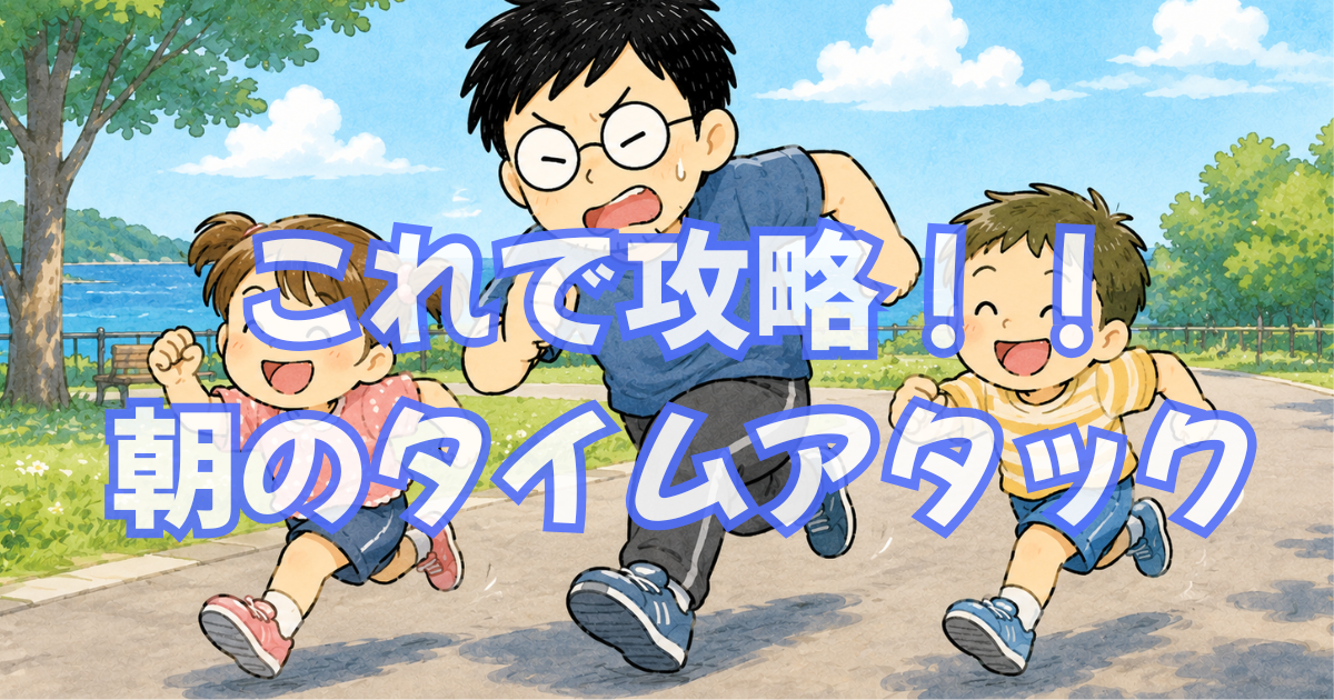 共働きの朝はタイムアタック。登園・登校をスムーズにする朝ルーティン【ワンオペパパの体験談】
